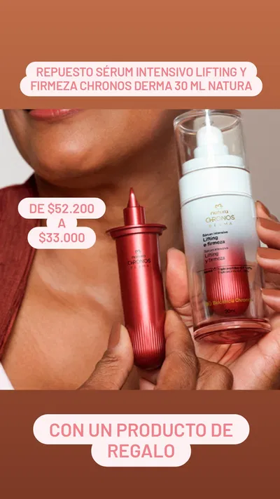 Repuesto Sérum Intensivo Lifting y Firmeza Chronos Derma 30 ml Natura