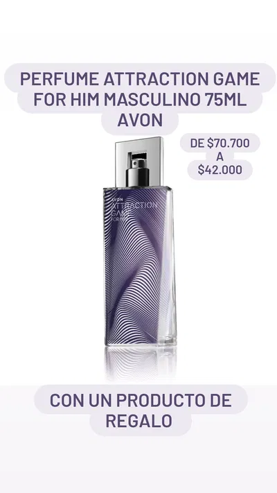Perfume Attraction Game for Him masculino 75ml Avon
