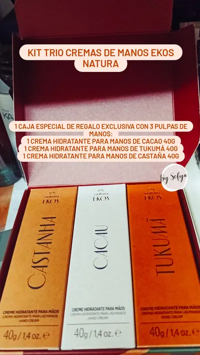 Kit Trio Cremas Manos Ekos Natura