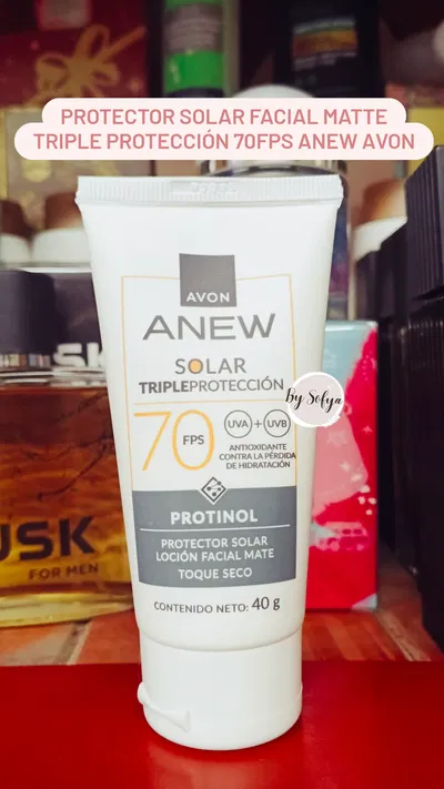 Protector Solar Facial Matte Triple Protección Anew Avon