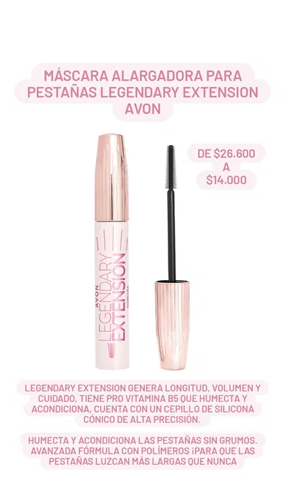 Máscara Alargadora para Pestañas Legendary Extension Avon