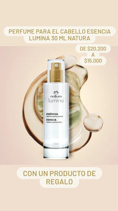 Perfume para el cabello Esencia Lumina 30 ml Natura