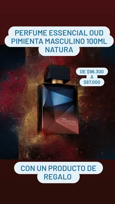 Perfume Essencial Oud Pimienta masculino 100ml Natura