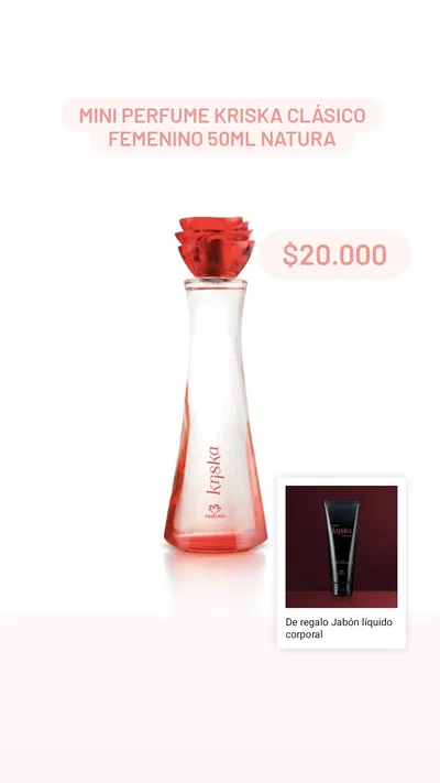 Mini Perfume Kriska Clásico femenino 50ml Natura 