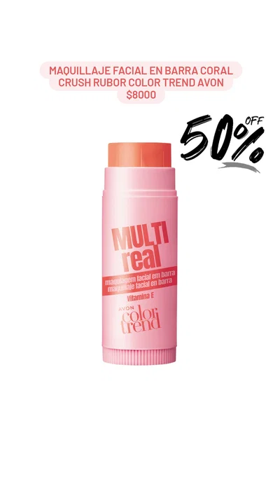 Maquillaje Facial en Barra Coral Crush Rubor Color Trend Avon