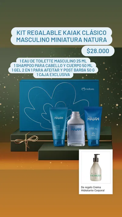 Kit Regalable Kaiak Clásico masculino Miniatura Natura 