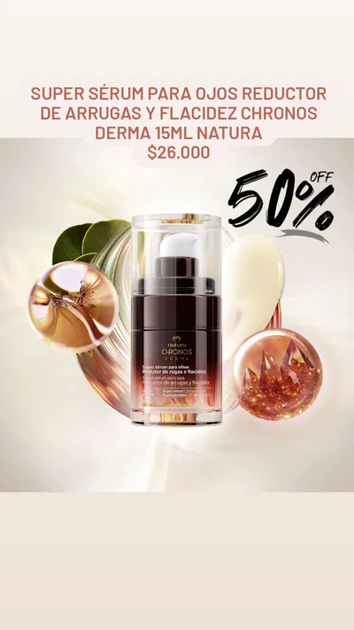 Super Sérum para Ojos Reductor de Arrugas y Flacidez Chronos Derma 15 ml Natura