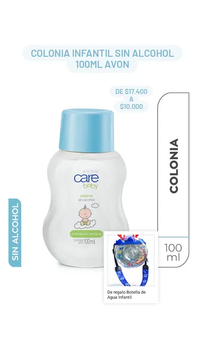 Colonia Infantil sin Alcohol 100ml Care Baby Avon