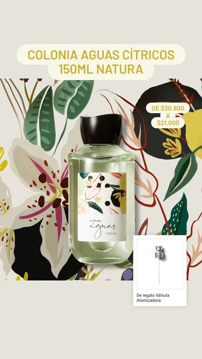 Colonia Aguas Cítricos 150ml Natura 