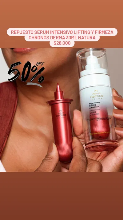 Repuesto Sérum Intensivo Lifting y Firmeza Chronos Derma 30ml Natura