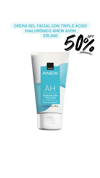 Crema Gel facial con Triple Ácido Hialurónico Anew Avon