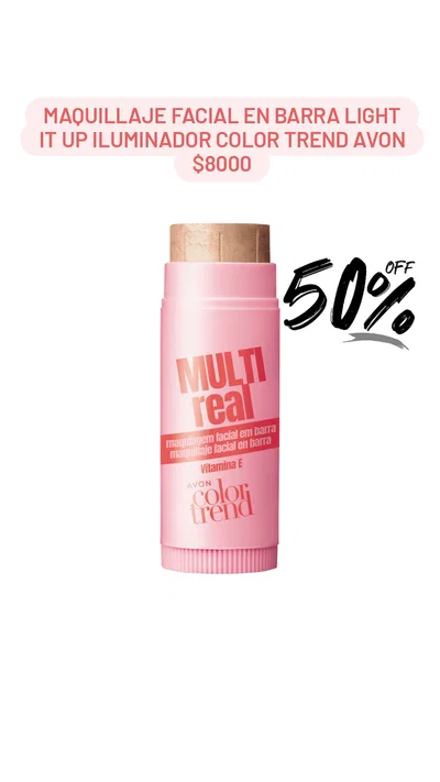Maquillaje Facial en Barra Light It Up Iluminador Color Trend Avon