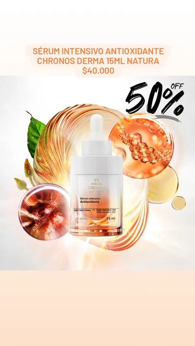 Sérum Intensivo Antioxidante Chronos Derma 15ml Natura