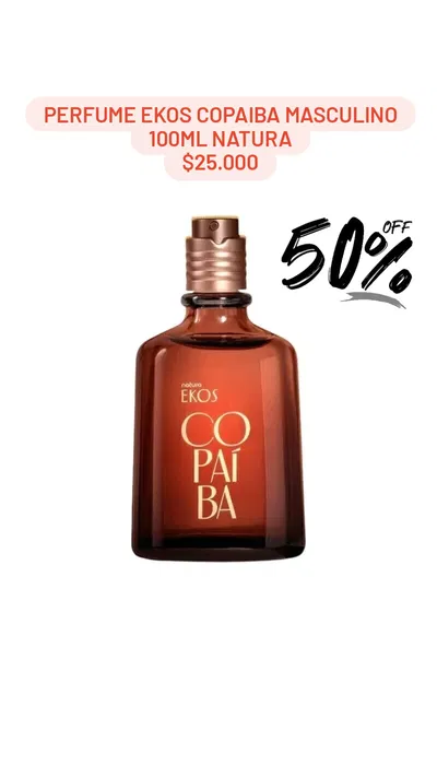 Perfume Ekos Copaiba masculino 100ml Natura