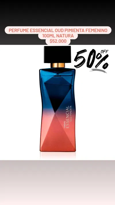 Perfume Essencial Oud Pimienta femenino 100ml Natura 