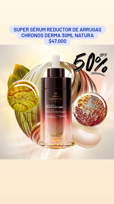 Super Sérum Reductor de Arrugas Chronos Derma 30ml Natura