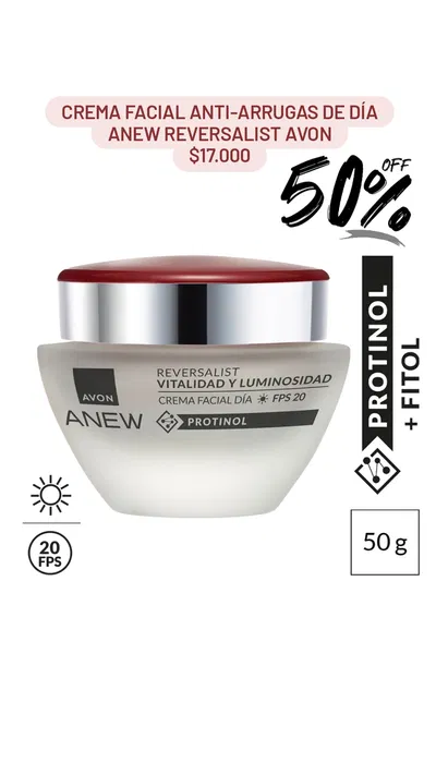 Crema Facial Anti-arrugas de Día Anew Reversalist Avon 