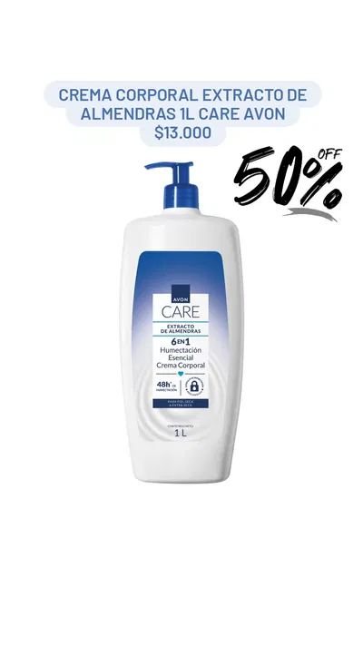 Crema corporal Extracto de Almendras 1L Care Avon