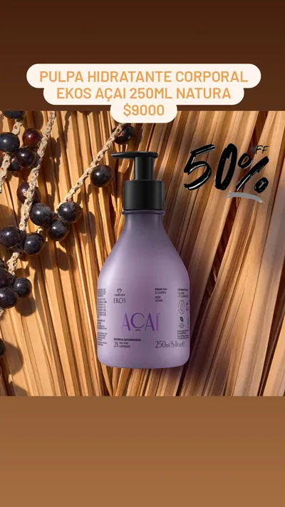 Pulpa Hidratante Corporal Ekos Açai 250ml Natura