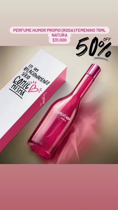 Perfume Humor Propio ( Rosa ) femenino 75ml Natura 
