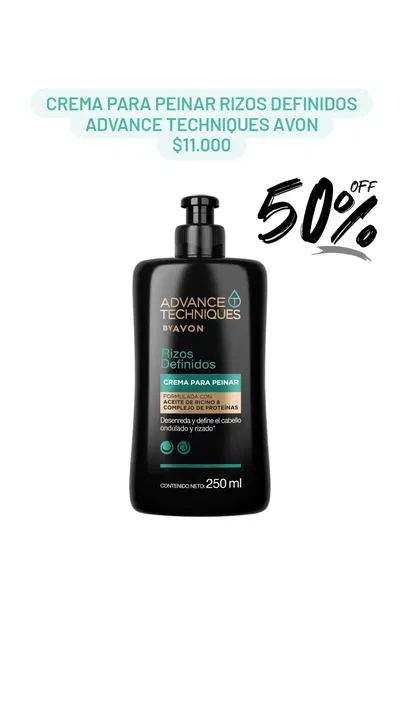 Crema para Peinar Rizos Definidos Advance Techniques 250ml Avon