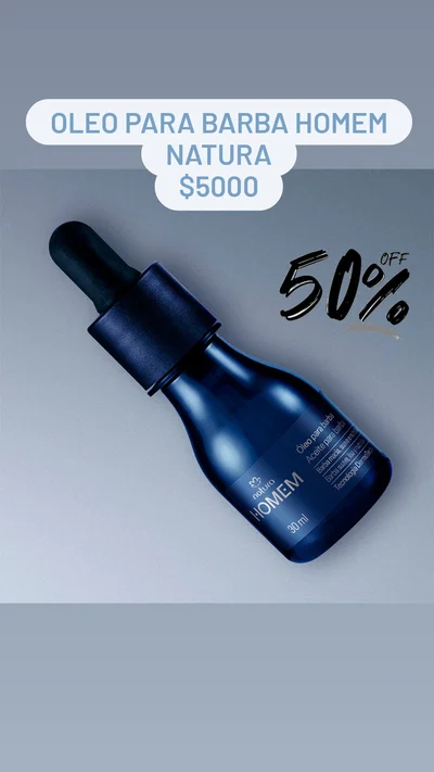 Óleo para Barba Homem 30ml Natura