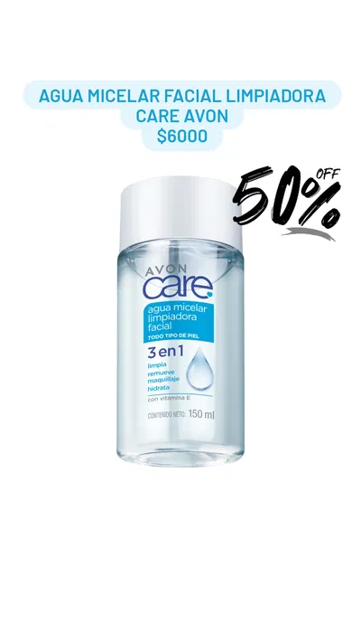Agua Micelar Facial Limpiadora Care Avon