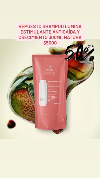 Repuesto Shampoo Lumina Estimulante Anticaída y Crecimiento 300ml Natura