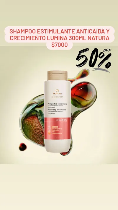 Shampoo Estimulante Anticaida y Crecimiento Lumina 300ml Natura