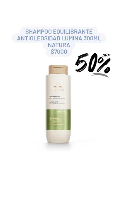 Shampoo Equilibrante Antioleosidad Lumina 300ml Natura