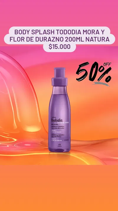 Body Splash Tododia Mora y Flor de Durazno 200ml Natura