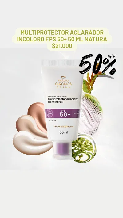  Multiprotector Aclarador Incoloro FPS 50+ 50ml  Chronos Natura 