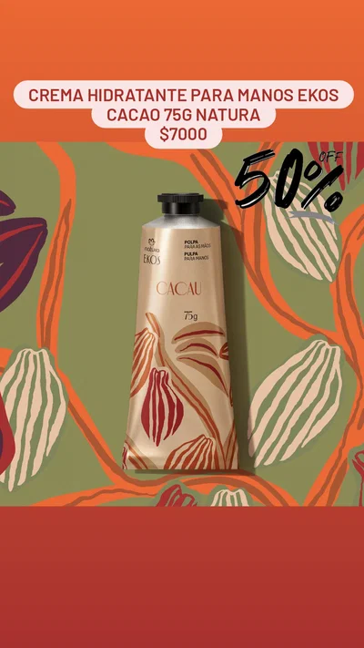 Crema Hidratante para Manos Ekos Cacao 75g Natura 