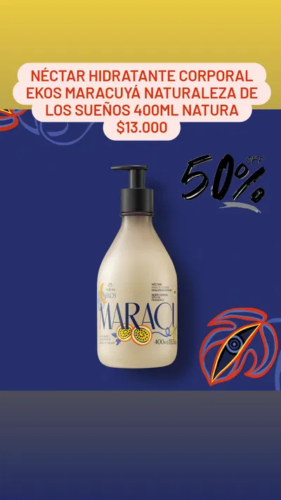 Néctar Hidratante Corporal Ekos Maracuyá Naturaleza de los sueños 400ml Natura
