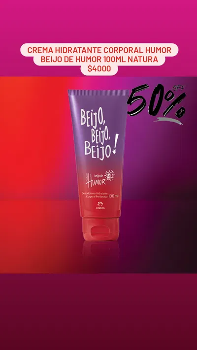 Crema Hidratante Corporal Humor Beijo de Humor 100ml Natura