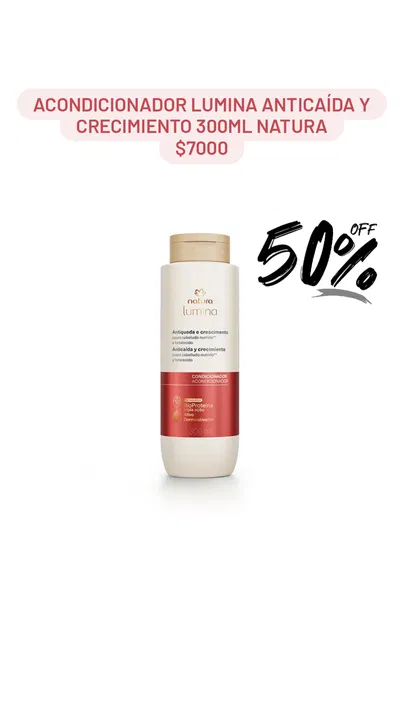 Acondicionador Lumina Anticaída y Crecimiento 300ml Natura