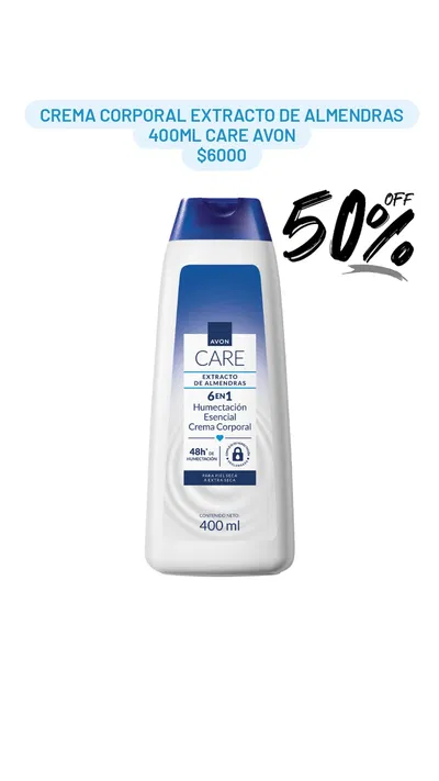 Crema corporal Extracto de Almendras 400ml Care Avon