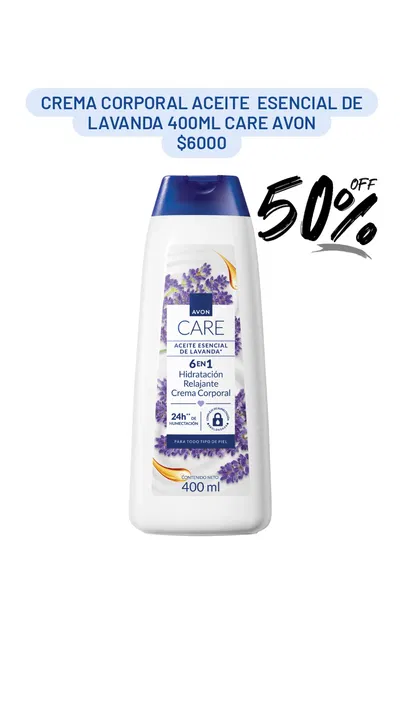Crema corporal Aceite Esencial de Lavanda 400ml Care Avon