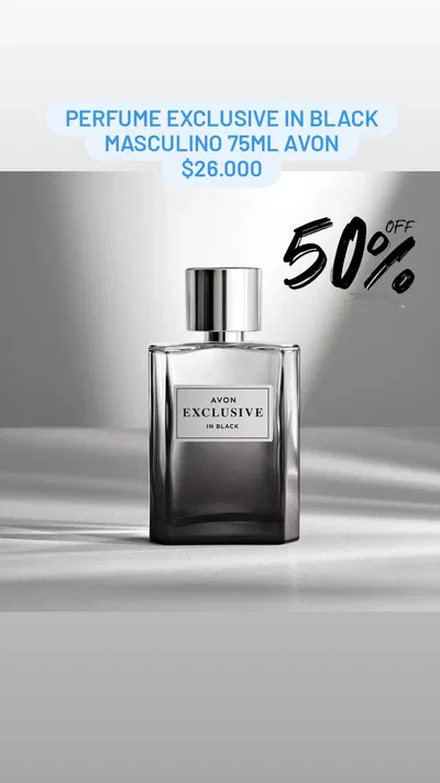 Perfume Exclusive In Black masculino 75ml Avon