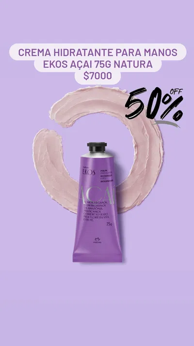Crema Hidratante para Manos Ekos Açai 75g Natura 