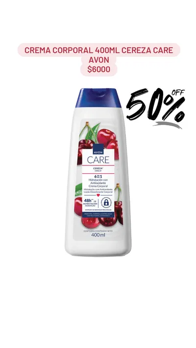 Crema corporal Cereza 400ml Care Avon