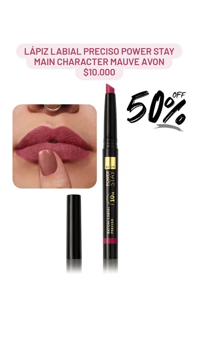 Lápiz Labial Preciso Power Stay Main Character Mauve Avon