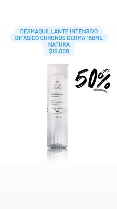 Desmaquillante Intensivo Bifásico Chronos Derma 150ml Natura