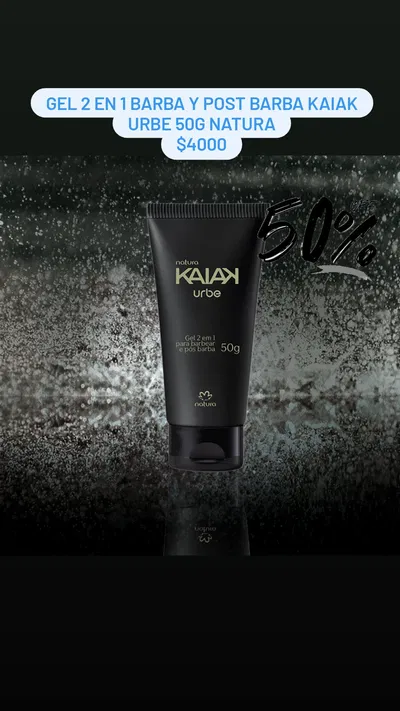 Gel 2 en 1 Barba y Post Barba Kaiak Urbe 50g Natura