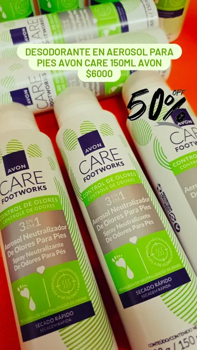 Desodorante en Aerosol para Pies Care 150ml Avon 