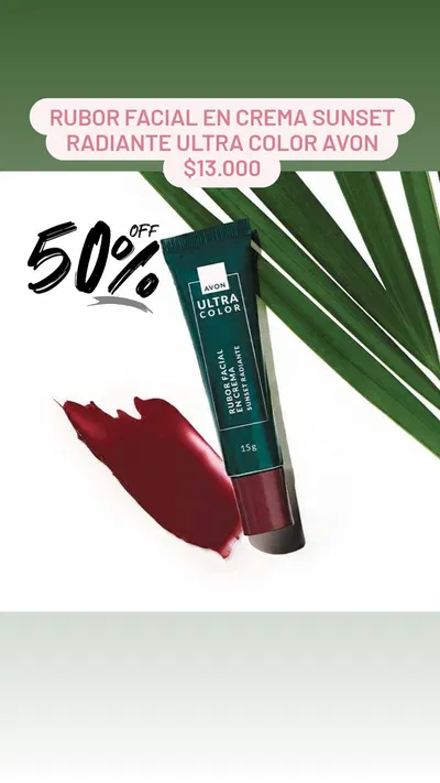 Rubor Facial en Crema Sunset Radiante Ultra Color Avon