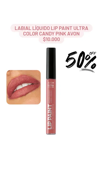 Labial Líquido Lip Paint Ultra Color Candy Pink Avon