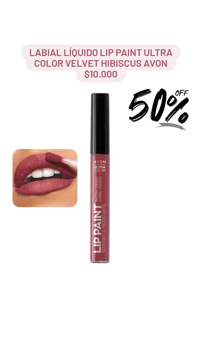 Labial Líquido Lip Paint Ultra Color Velvet Hibiscus Avon