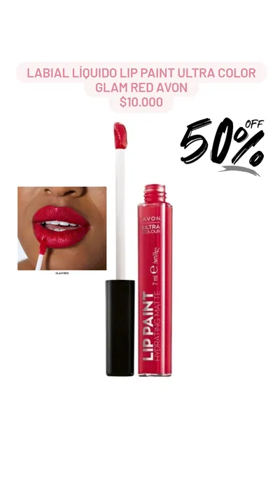 Labial Líquido Lip Paint Ultra Color Glam Red Avon