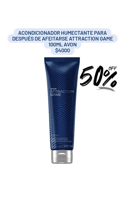 Acondicionador Humectante para después de afeitarse Attraction Game 100ml Avon